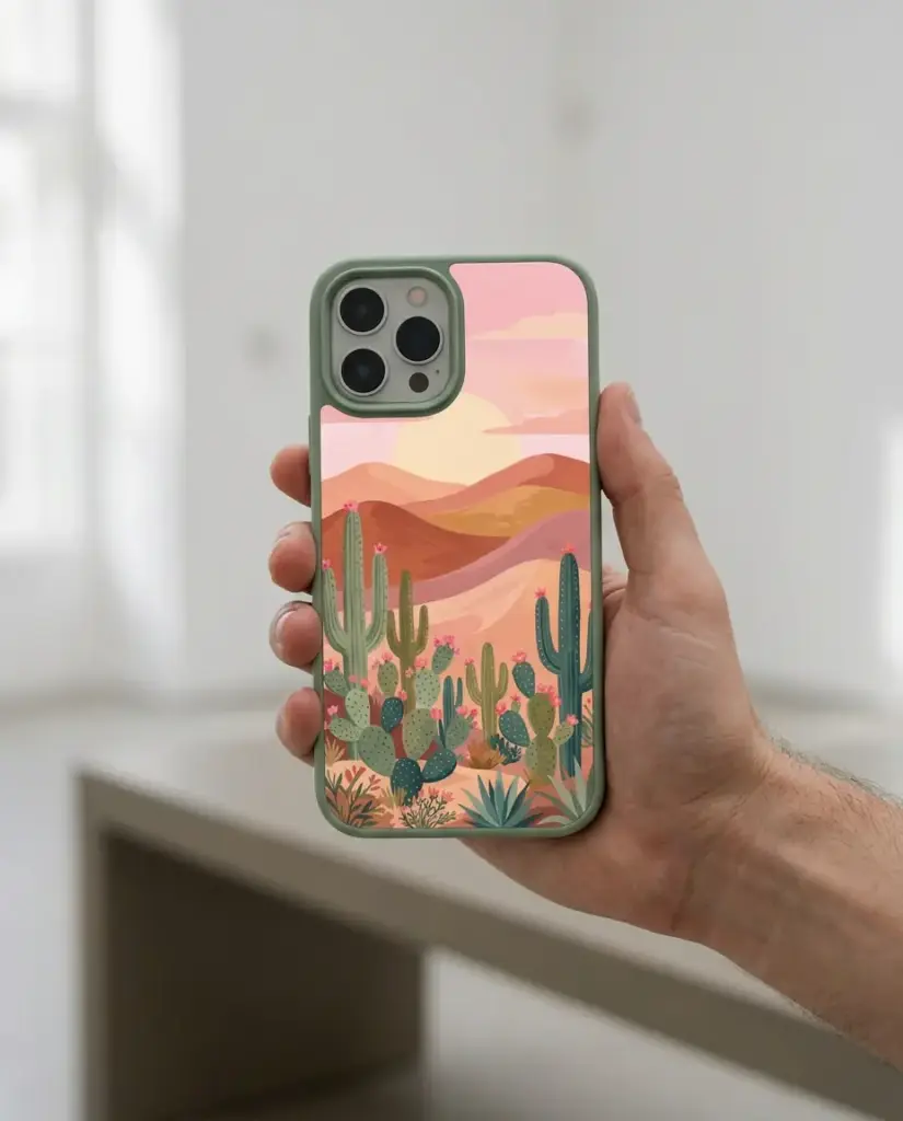 Desert Bloom Case, in use