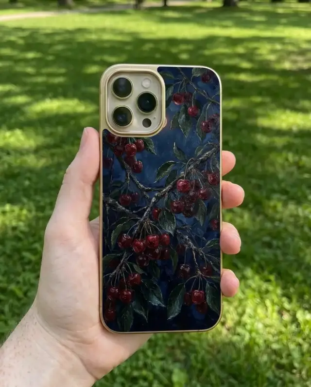 Midnight Orchard Case, in use