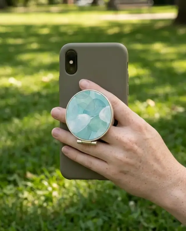Sea Glass Grip Stand, in use