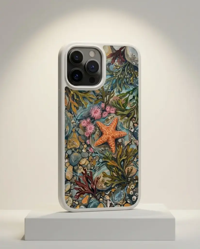 Tidepool Case, shown on a gallery plinth