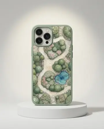 Tiny Garden Case, shown on a gallery plinth
