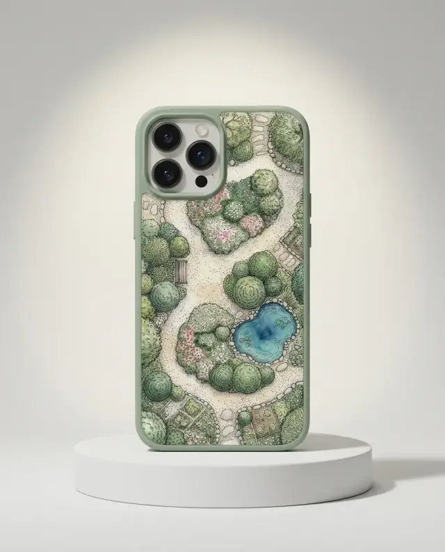 Tiny Garden Case, shown on a gallery plinth