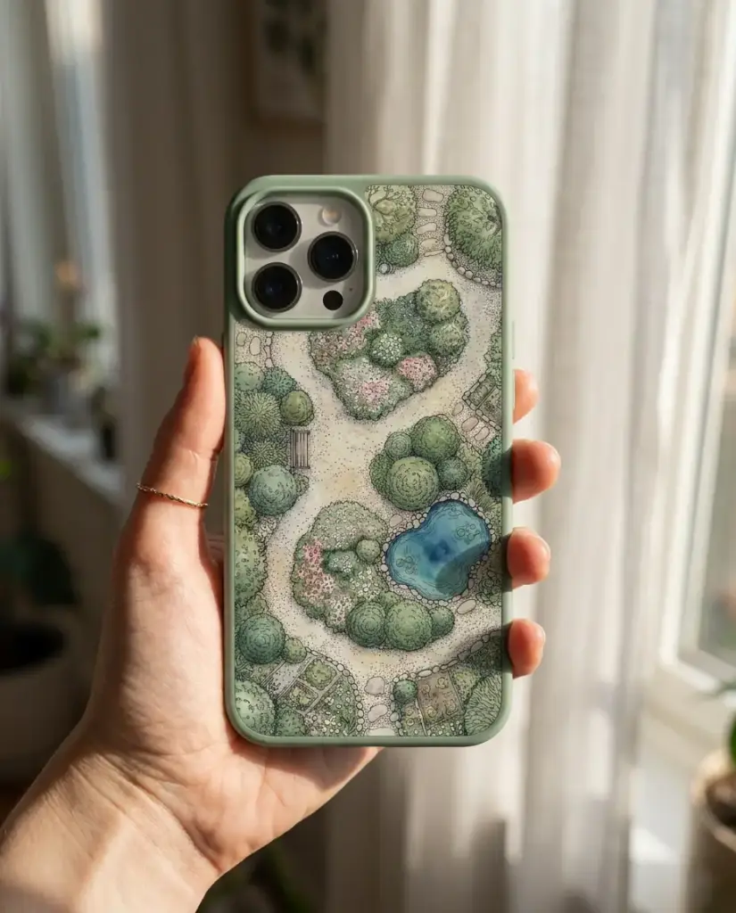 Tiny Garden Case, in use