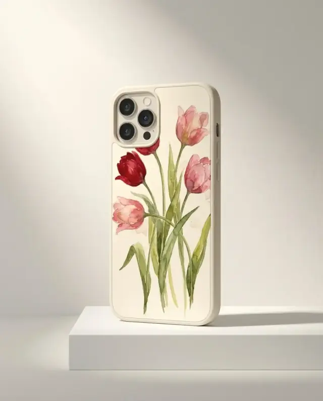 Tulip Study Case, shown on a gallery plinth