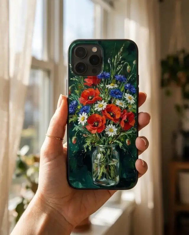 Wild Bouquet Case, in use